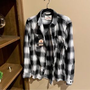 Men’s Black & White Flannel NWT - size S